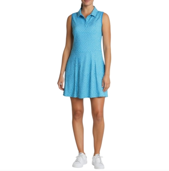 Pro Tour Blue 50 UPF Dress White Large Motion Play Large - Picture 1 of 7